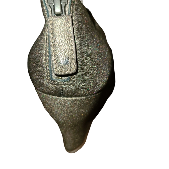 EILEEN FISHER Vero Cuoio Cage Strappy Pewter Zip Heel 3" Wedges Size 8.5 - Picture 12 of 14